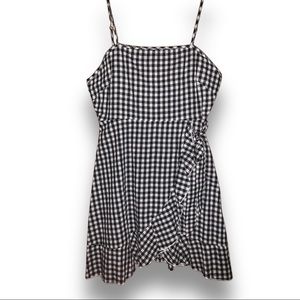 Gingham Print Cami Dress with Tie Detail